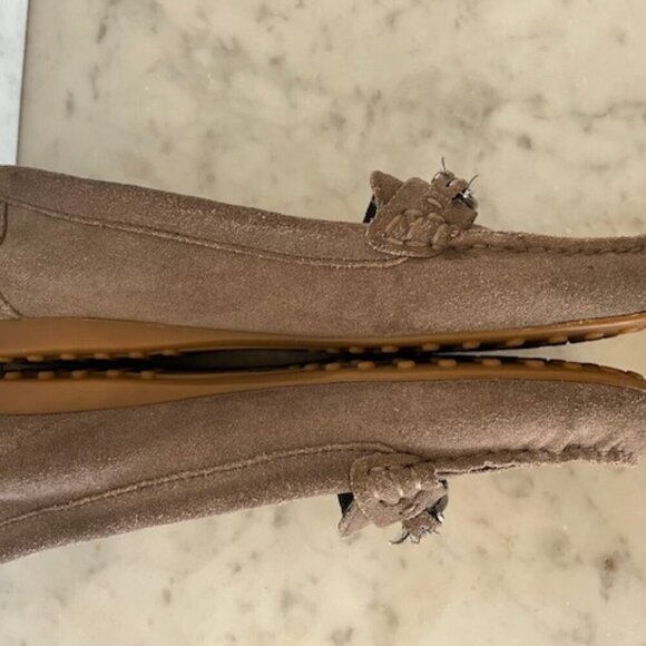 COACH Fortunata Gray Suede C Bit Driving Flats Loafers 6.5B - Picture 10 of 16